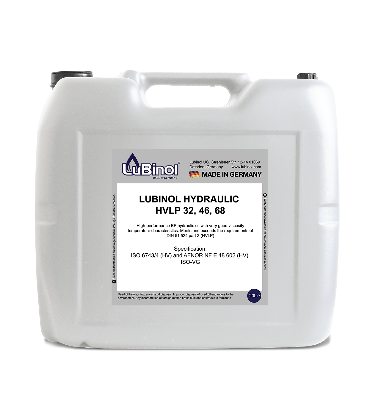 LUBINOL HYDRAULIC HVLP 32, 46, 68